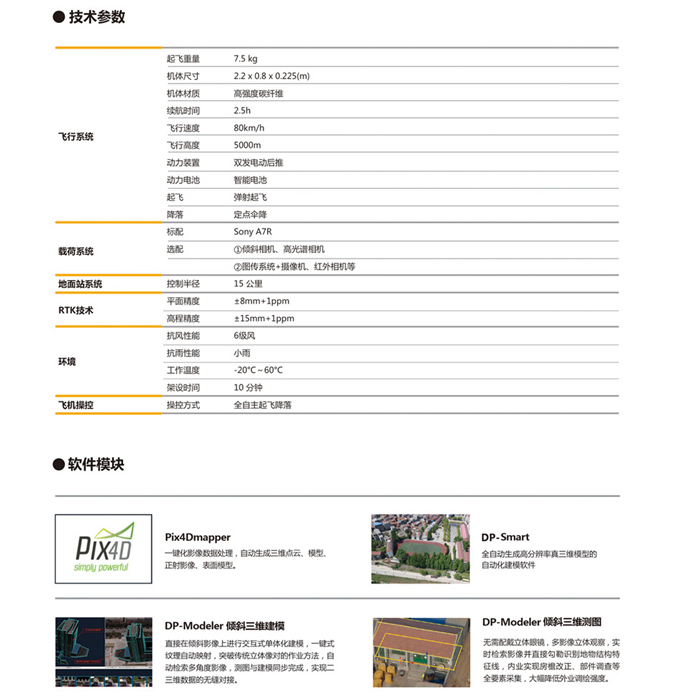 中海達(dá)iFly U5/U5R固定翼測繪無人機(jī)參數(shù)